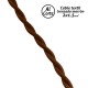 Cable textil trenzado 2x1,5 marrón