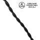 Cable textil trenzado 2x1,5 negro