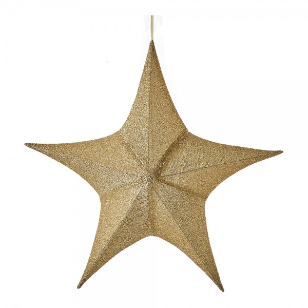 Estrella de navidad color dorado 80x75x26cm 