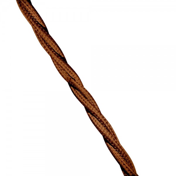 Cable textil trenzado 3x1,5 marrón