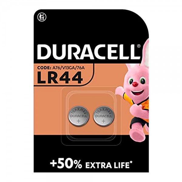 Micro pila boton alkalina duracell lr44 1,5v (blister 2 unid.) ø11,6x5,4mm
